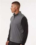Adidas A599 Men's Club Quarter-Zip Vest - Grey Three - model side