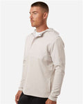 Adidas A607 Men's Half-Zip Hooded Anorak - Alumina - model side