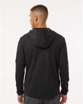 Adidas A607 Men's Half-Zip Hooded Anorak - Black - model back