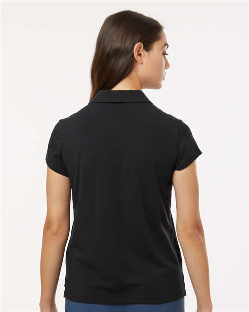Adidas A690 Women's Blended Polo - Solid Black - model back