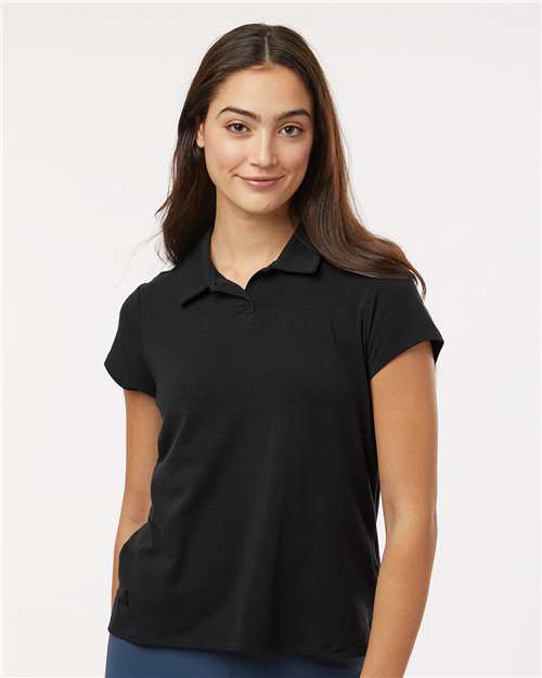Adidas A690 Women's Blended Polo - Solid Black - model front
