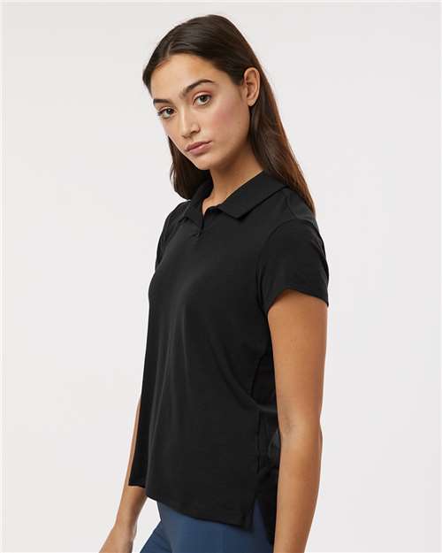 Adidas A690 Women's Blended Polo - Solid Black - model side