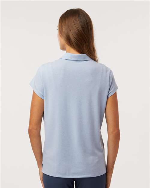 Adidas A690 Women's Blended Polo - Blue Dawn Melange - model back