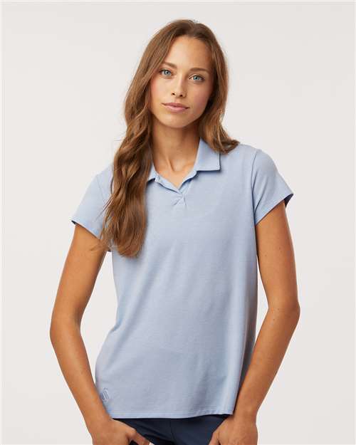 Adidas A690 Women's Blended Polo - Blue Dawn Melange - model front
