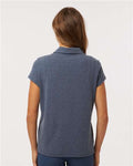 Adidas A690 Women's Blended Polo - Collegiate Navy Melange - model back