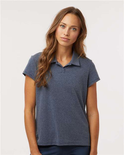 Adidas A690 Women's Blended Polo - Collegiate Navy Melange - model front
