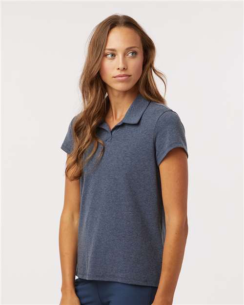 Adidas A690 Women's Blended Polo - Collegiate Navy Melange - model side