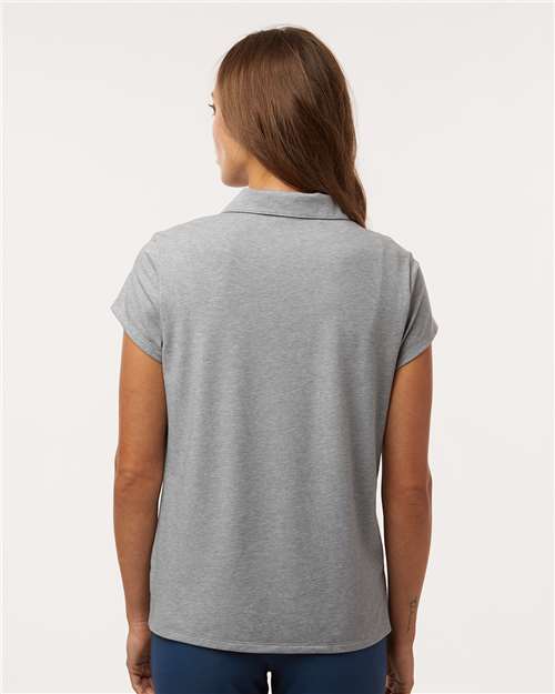 Adidas A690 Women's Blended Polo - Grey Three Melange - model back