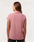 Adidas A690 Women's Blended Polo - Pink Strata Melange - model back