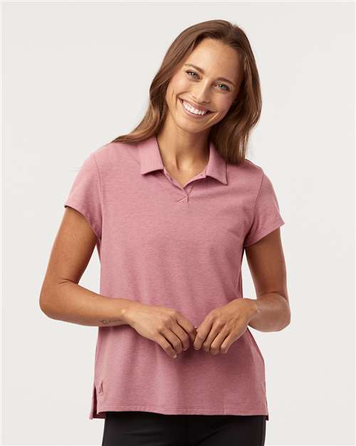 Adidas A690 Women's Blended Polo - Pink Strata Melange - model front