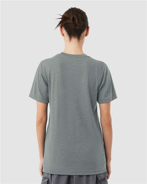 Bella+Canvas 3413 Unisex Triblend Short Sleeve Tee - Blue Storm Triblend - model back
