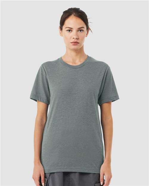 Bella+Canvas 3413 Unisex Triblend Short Sleeve Tee - Blue Storm Triblend - model front