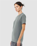 Bella+Canvas 3413 Unisex Triblend Short Sleeve Tee - Blue Storm Triblend - model side