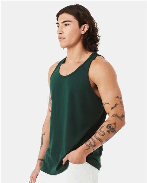 Bella + Canvas 3480 Jersey Tank - Forest - model side
