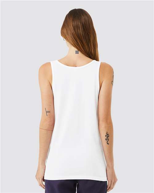 BELLA + CANVAS 3484 Unisex Triblend Tank - Solid White Triblend - model back