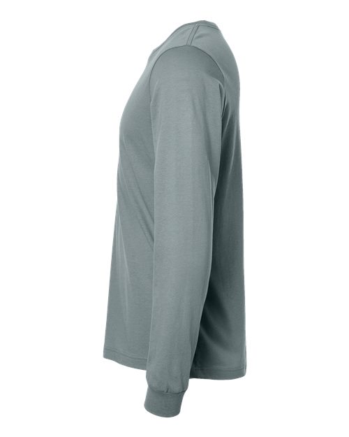 Bella+Canvas 3501 Unisex Jersey Long Sleeve Tee - Blue Storm - side