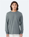 Bella+Canvas 3501 Unisex Jersey Long Sleeve Tee - Blue Storm - model front