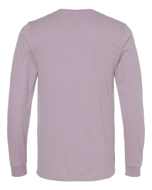 Bella+Canvas 3501 Unisex Jersey Long Sleeve Tee - Light Violet - back