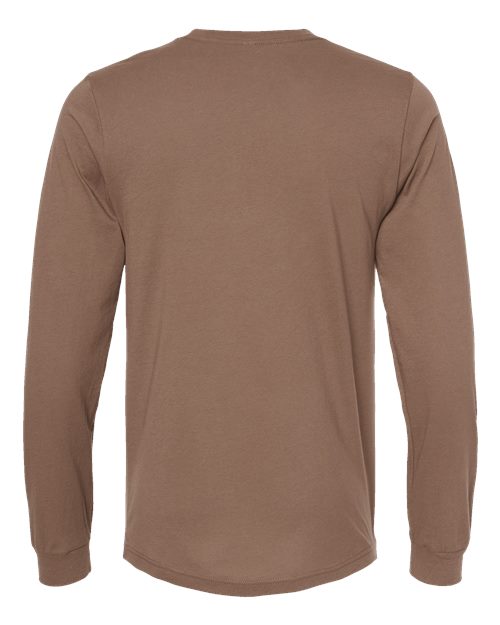 Bella+Canvas 3501 Unisex Jersey Long Sleeve Tee - Vintage Brown - back