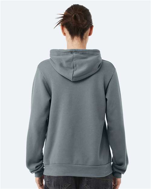 Bella+Canvas 3719 Unisex Sponge Fleece Pullover Hoodie - Blue Storm - model back