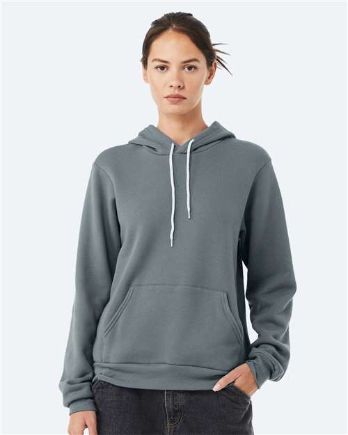 Bella+Canvas 3719 Unisex Sponge Fleece Pullover Hoodie - Blue Storm - model front