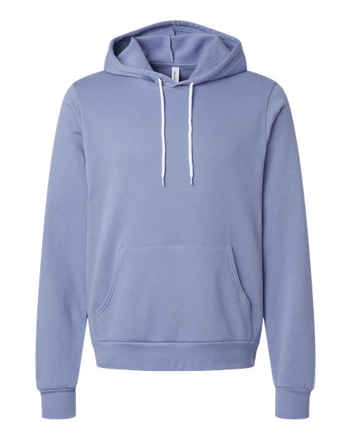 Bella+Canvas 3719 Unisex Sponge Fleece Pullover Hoodie - Lavender Blue - flat front