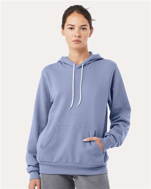 Bella+Canvas 3719 Unisex Sponge Fleece Pullover Hoodie - Lavender Blue - model front