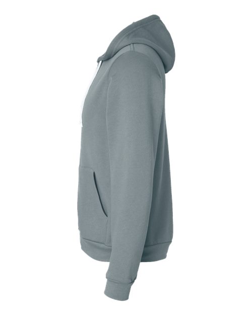 Bella + Canvas 3739 Sponge Fleece Full-Zip Hoodie Sweatshirt - Blue Storm - side