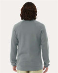 BELLA + CANVAS 3901 Unisex Sponge Fleece Raglan Crewneck Sweatshirt - Blue Storm - model back