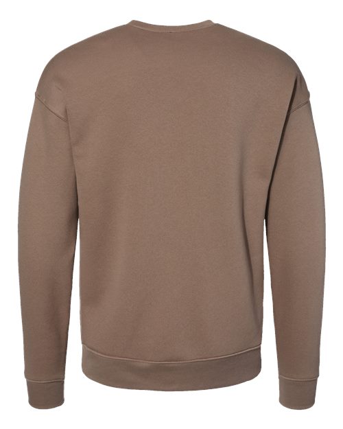 Bella + Canvas 3945 Sponge Fleece Drop Shoulder Crewneck Sweatshirt - Vintage Brown - back