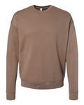 Bella + Canvas 3945 Sponge Fleece Drop Shoulder Crewneck Sweatshirt - Vintage Brown - flat front