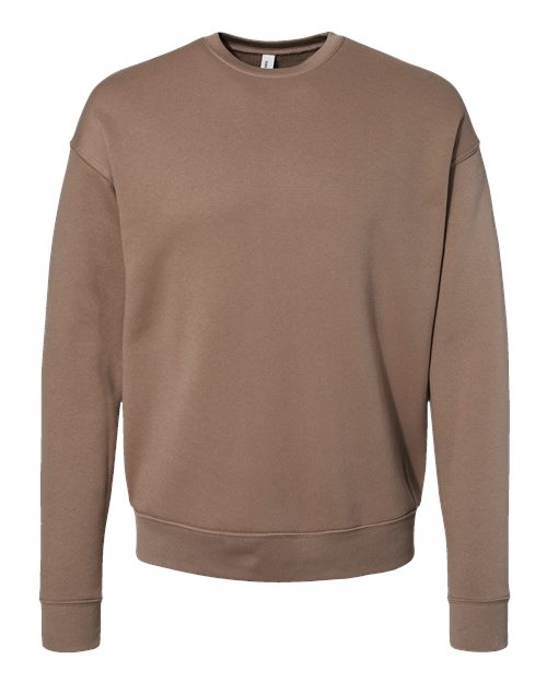 Bella + Canvas 3945 Sponge Fleece Drop Shoulder Crewneck Sweatshirt - Vintage Brown - flat front