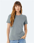 BELLA + CANVAS 6400 Women’s Relaxed Jersey Tee - Blue Storm - model front