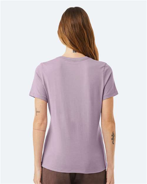 BELLA + CANVAS 6400 Women’s Relaxed Jersey Tee - Light Violet - model back