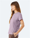 BELLA + CANVAS 6400 Women’s Relaxed Jersey Tee - Light Violet - model side