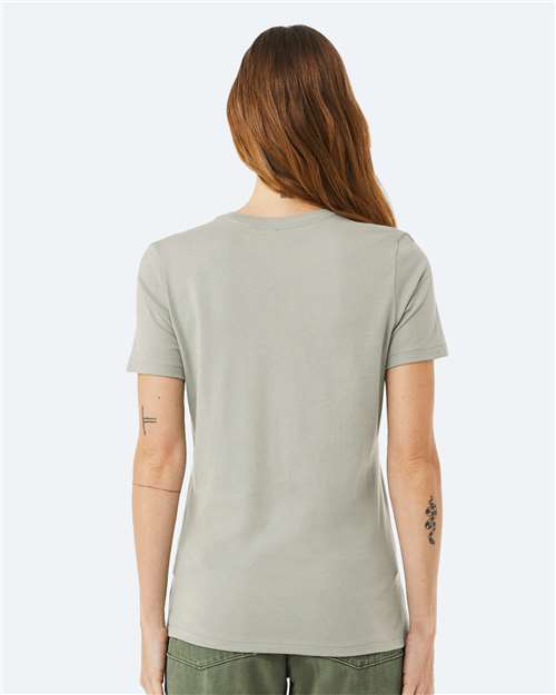 BELLA + CANVAS 6400 Women’s Relaxed Jersey Tee - Thyme - model back
