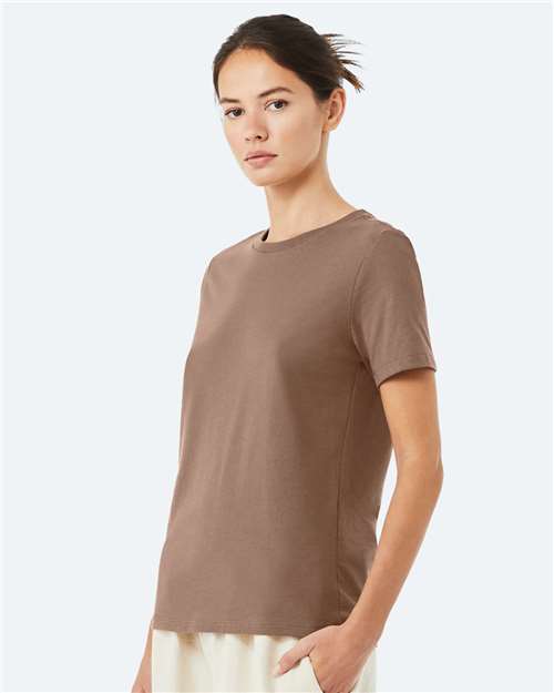 BELLA + CANVAS 6400 Women’s Relaxed Jersey Tee - Vintage Brown - model side