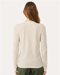 BELLA + CANVAS 6500 Women’s Jersey Long Sleeve Tee - Heather Dust - model back