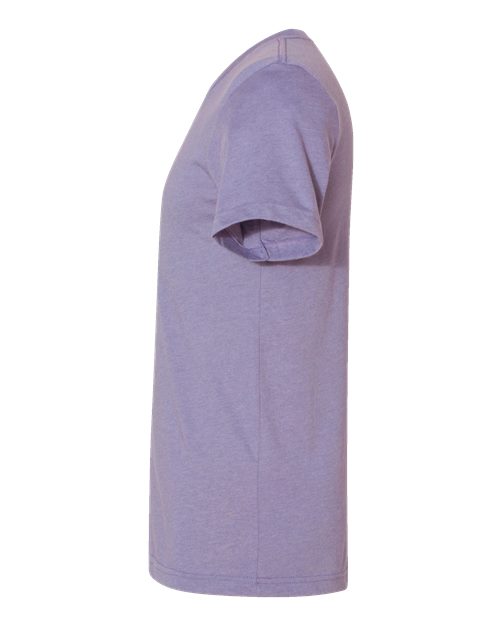 Bella+Canvas 3001CVC Unisex Heather CVC Short Sleeve Tee - Heather Dark Lavender - side