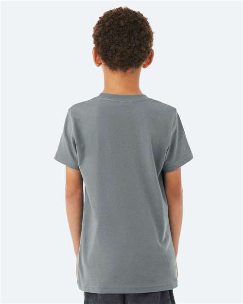 Bella + Canvas 3001Y Youth Jersey Tee - Blue Storm - model back