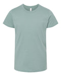 Bella + Canvas 3001Y Youth Jersey Tee - Dusty Blue - flat front