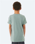 Bella + Canvas 3001Y Youth Jersey Tee - Dusty Blue - model back
