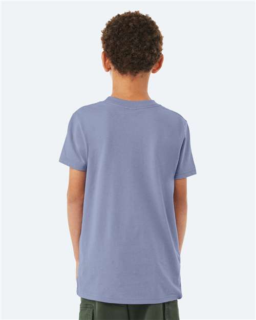 Bella + Canvas 3001Y Youth Jersey Tee - Lavender Blue - model back