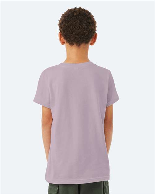 Bella + Canvas 3001Y Youth Jersey Tee - Light Violet - model back