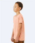 Bella + Canvas 3001Y Youth Jersey Tee - Peach - model side
