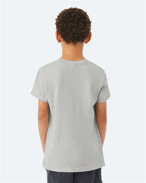 Bella + Canvas 3001Y Youth Jersey Tee - Solid Athletic Grey - model back