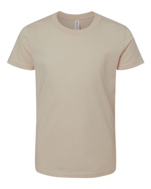 Bella + Canvas 3001Y Youth Jersey Tee - Tan - flat front