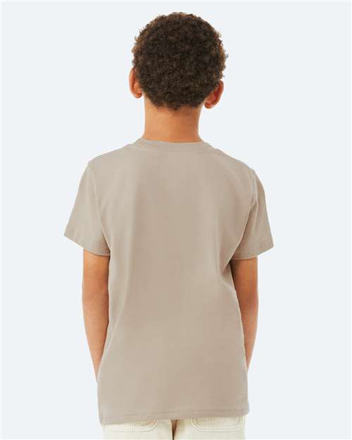 Bella + Canvas 3001Y Youth Jersey Tee - Tan - model back
