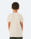 BELLA + CANVAS 3413Y Youth Triblend Tee - Solid Natural Triblend - model back