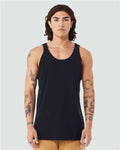 BELLA + CANVAS 3480CVC Unisex Heather CVC Tank - Solid Black Blend - model front